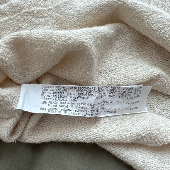NWOT Zara kids Cropped loose polo cream knit fabric - Picture 4 of 4